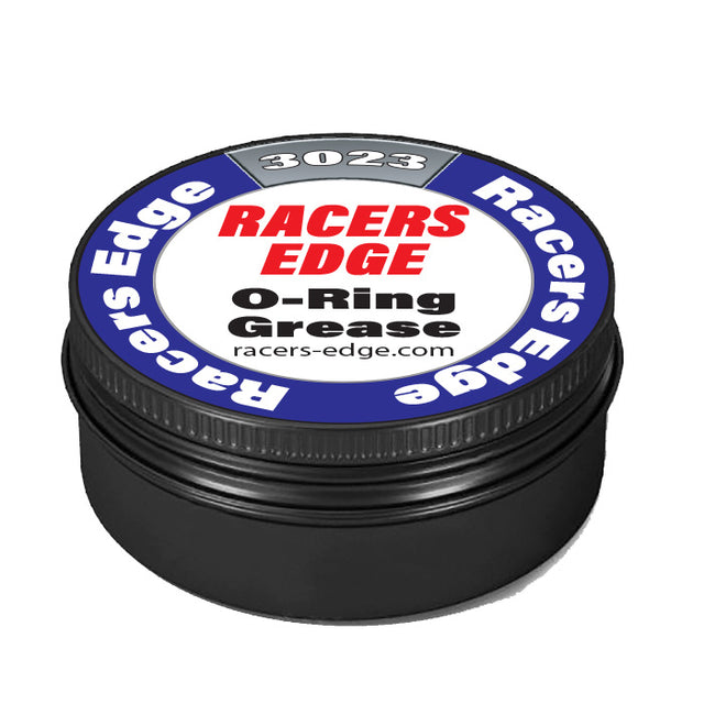 Racers Edge O-Ring Grease in 8ml container, designed for RC car maintenance and lubrication of O-rings.