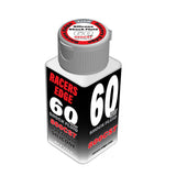 RC car Racer's Edge Pure Silicone Shock Oil 2.36oz bottle with label and nozzle for RC vehicle shocks.
