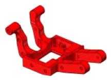 Redcat Aluminum Apex Center Skid plate for RC cars, durable metal component with mounting holes, designed for off-road racing.