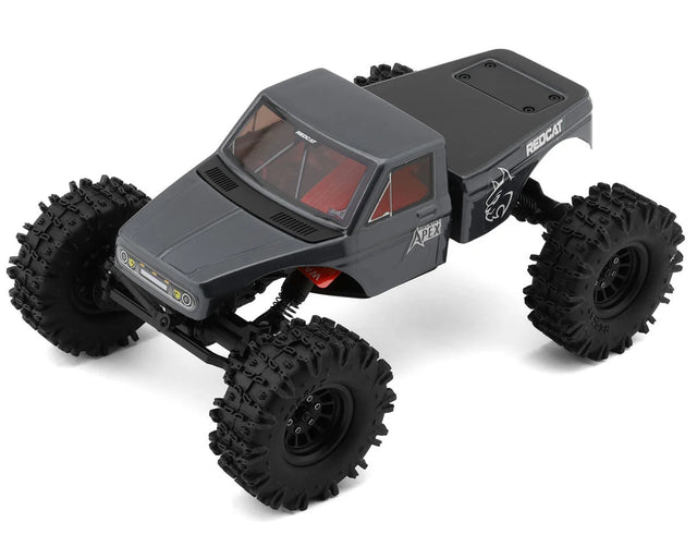 Redcat Ascent-18 Apex 1/18 scale 4WD RC crawler with rugged chassis and detailed design, ready for off-road adventures.