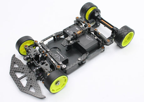 Reflex Racing RX28D Worlds Edition 2WD RC car kit with detailed chassis and colorful design, ready for racing.