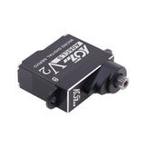 AGF RC A06CLS v2 digital coreless micro servo for RC car, showcasing compact design and motor components in a close-up view.