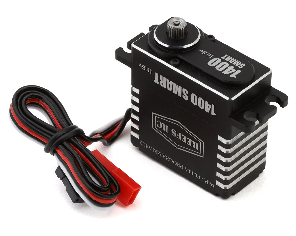 Reef RC RC: 1400 SMART high torque waterproof brushless servo with metal case, designed for remote control vehicles and winching applications