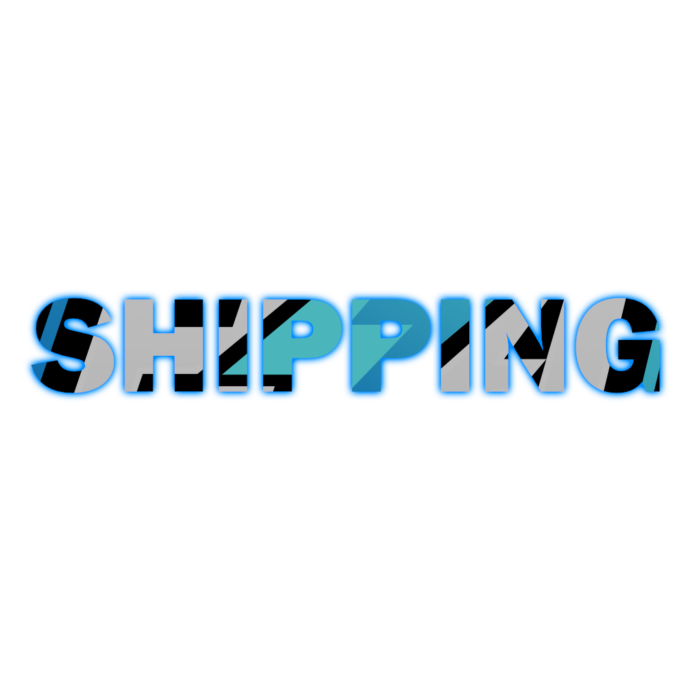 Hobby Addicts shipping icon with a delivery truck and package illustration on a white background
