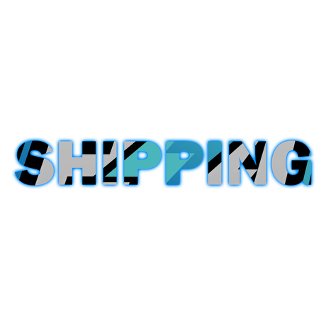 Hobby Addicts shipping icon with a delivery truck and package illustration on a white background