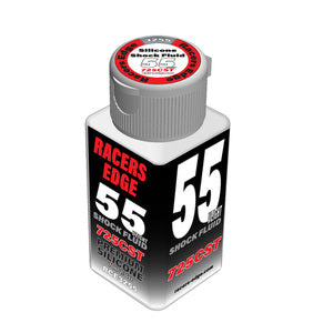 RC car racer’s edge pure silicone shock oil 2.36oz container, used for lubrication and performance enhancement of RC car shocks