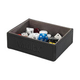 Vault X Exo-Tec Game Box 200+ in signature black, designed for storing and organizing gaming cards and accessories.