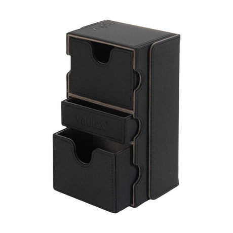 Vault X Exo-Tec Game Box 200+ in signature black, designed for storing gaming cartridges and accessories.