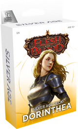 Legends Story Studios Flesh and Blood Silver Age Chapter 2 starter deck with collectible trading cards featuring vibrant artwork.