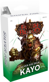 Flesh and Blood Silver Age Chapter 1 starter deck of collectible trading cards from Legends Story Studios, featuring colorful card art.