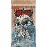 Flesh and Blood Tales of Aria Unlimited booster pack of collectible trading cards by Legends Story Studios, featuring vibrant card artwork.