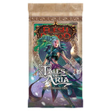 Flesh and Blood Tales of Aria Unlimited booster pack of collectible trading cards by Legends Story Studios, featuring vibrant card artwork.