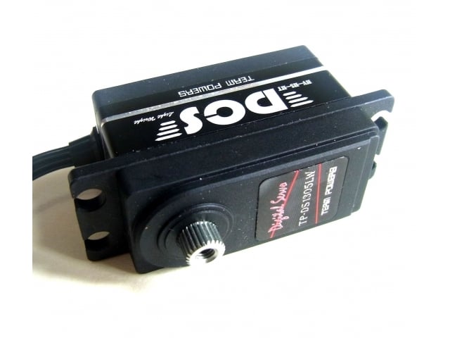 Lightweight Team Powers DCS V3 digital coreless servo with blue and black design, showcasing compact size and precise control features.