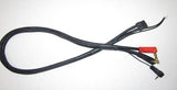 TQ Wire XT60 RC car Lipo charge cable with strain reliefs, black and orange connector for reliable power connections