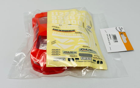 Red Jomurema GT01 car body set featuring sleek design and detailed exterior, perfect for customizing your vehicle.
