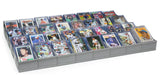 BCW modular sorting tray with six compartments for organizing baseball cards and collectibles.