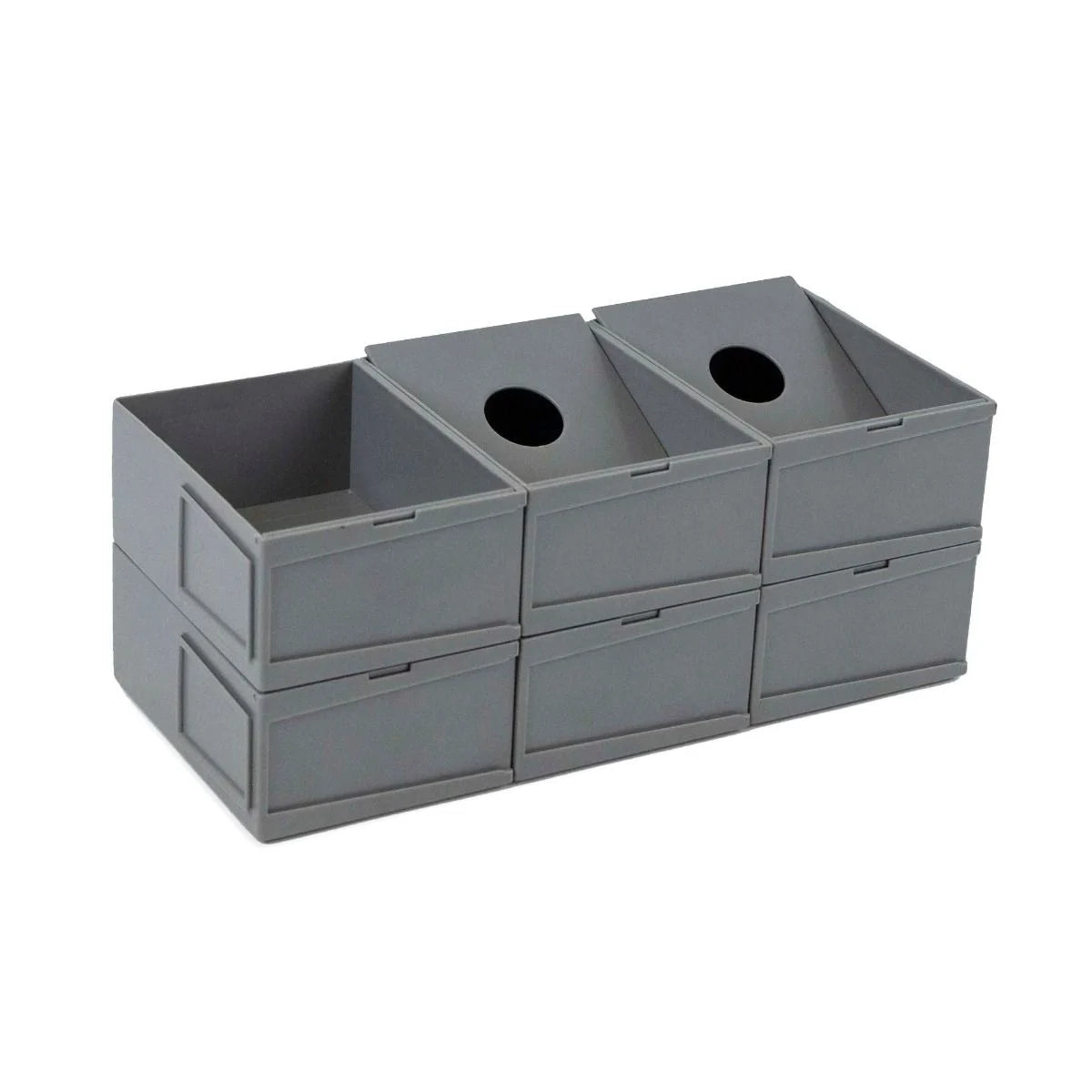Stacked BCW Modular Sorting Tray with 6 cells, designed for organizing small items or collectibles efficiently.