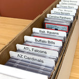 Set of 10 BCW graded trading card dividers with labeled sections for organizing collectible cards.