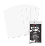 BCW tall trading card dividers with 10 plastic dividers for organizing collectible cards in a storage box.