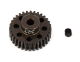 Team Associated Factory Team aluminum 48P pinion gear with 1/8-inch shaft for RC car upgrades, shown in the image.