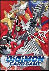 Digimon TCG official Bandai sleeves featuring colorful Digimon characters for card protection and collection.