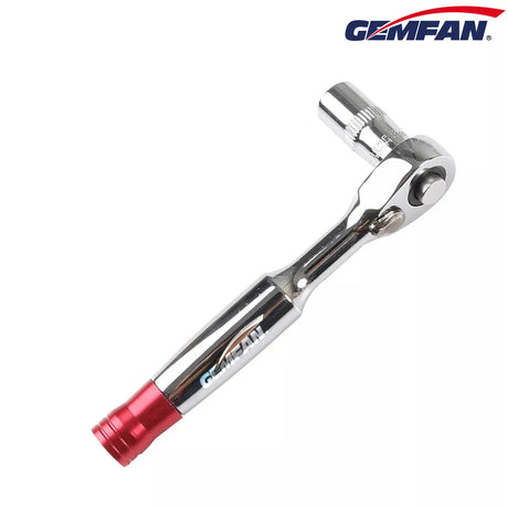 Gemfan 8mm socket wrench drone tool, compact metal tool for drone maintenance and repairs, with a textured grip for easy handling.