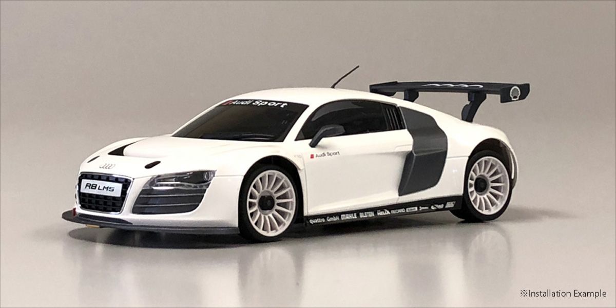 Kyosho MDH100W multi offset wheel set in white for AWD vehicles, featuring 14pcs of detailed model car wheels.