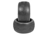 JConcepts Flip Outs 1/10 RC car buggy tires with green compound, 2.2-inch size, designed for off-road RC racing.