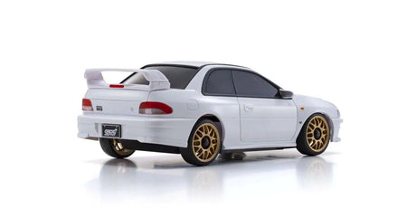 Kyosho Mini-Z ASC Subaru Impreza 22B-STi RC car part in white, featuring detailed design and branding.
