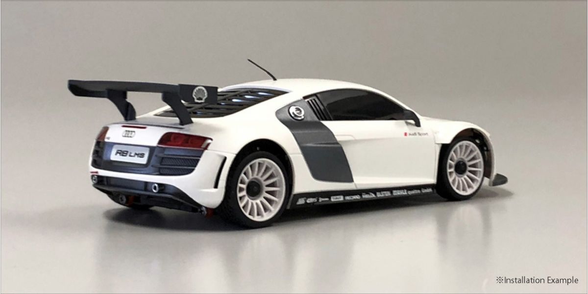 Kyosho MDH100W multi offset wheel set in white with 14 pieces, designed for enhanced performance and style in radio-controlled cars.