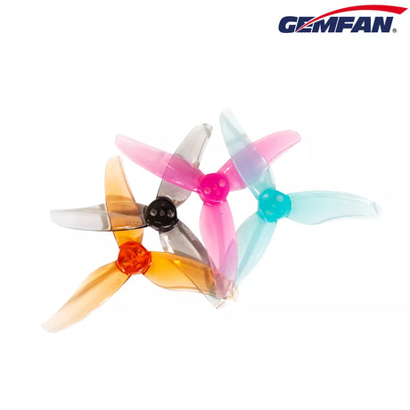 Set of four pairs of Gemfan 2512 Hurricane drone propellers with 1.5mm shaft for quadcopters and drone models.