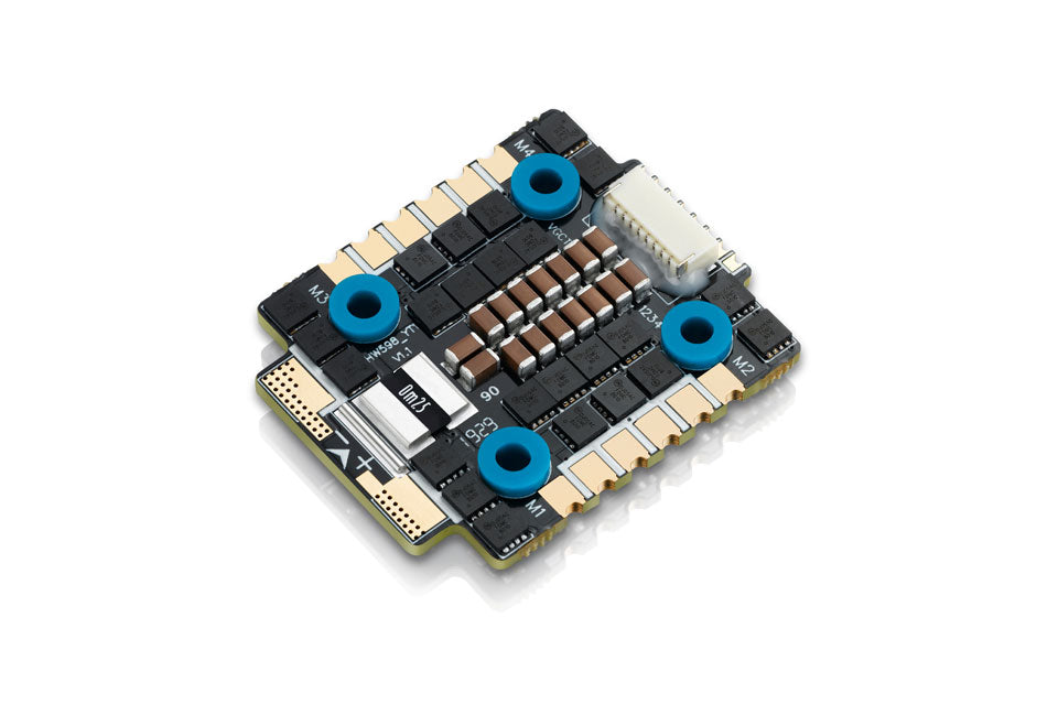 Hobbywing XRotor Micro 40A 6S 4-in-1 drone ESC with 20x20mm mounting, compact electronic speed controller for quadcopters.