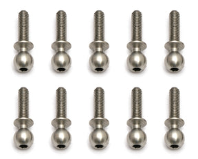 Team Associated RC car 5.5x8mm heavy-duty ball studs, close-up view showing durable metal construction and precise fit.