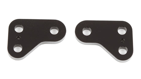 Team Associated RC10B6 FT RC car steering block arms with +1 offset, shown in close-up on a white background