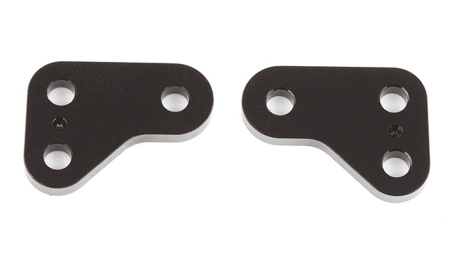 Team Associated RC10B6 FT RC car steering block arms with +1 offset, shown in close-up on a white background