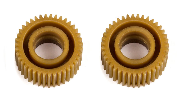 Team Associated RC10B6 laydown 39-tooth idler gear shown in the image, detailed view of gear for RC car maintenance