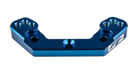Team Associated RC10B6.2/3/4 front rear ball stud mount with +2mm offset, shown attached to RC model chassis.