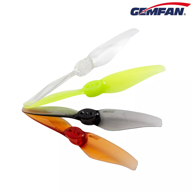Gemfan 3018 Hurricane drone propellers, 1.5mm shaft, four pairs, lightweight plastic blades for quadcopters and drones.