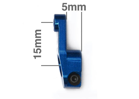 Exotek Racing AE Heavy Duty Servo Horn made of 7075 aluminum for RC car, featuring multiple mounting holes for durability and precision.