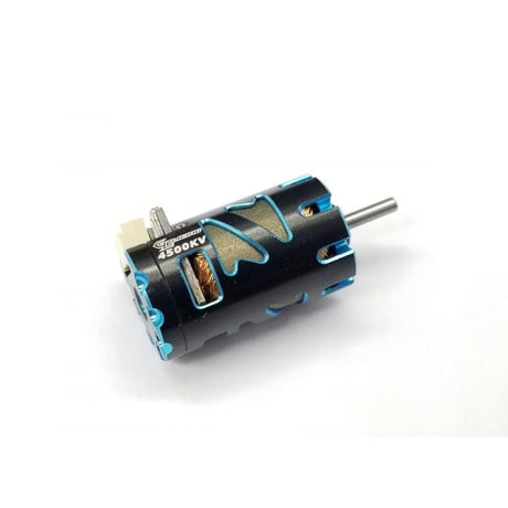 GL Racing sensored brushless motor GMM-002-SD4500KV with cooling fins, designed for high-performance remote control vehicles.