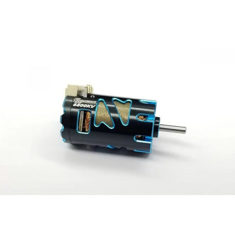 GL Racing sensored brushless motor GMM-002-SD6800KV for RC cars, shown in a close-up image highlighting its compact design and wiring.