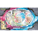 Pokémon TCG Morpeko V-UNION Special Collection box with artwork of Morpeko V-UNION Pokémon card and collection accessories.