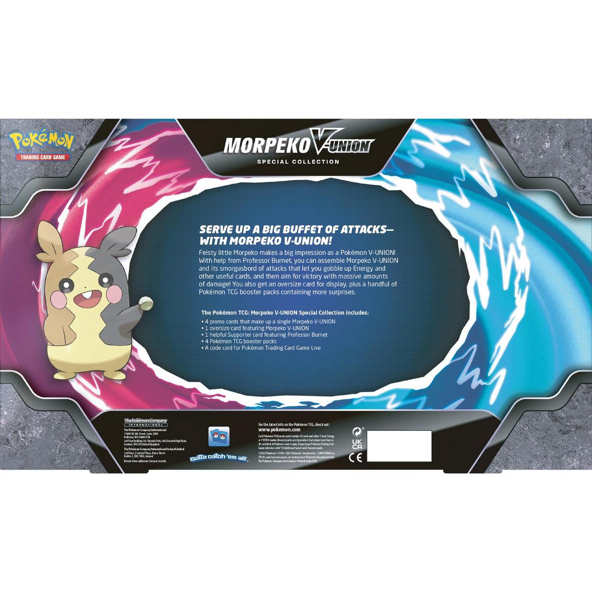 Pokemon Morpeko V-UNION Special Collection card from the Pokémon TCG, featuring vibrant artwork of Morpeko in a special set.