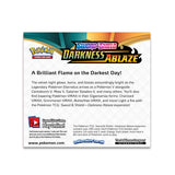 Pokémon Darkness Ablaze Booster Box for Pokémon TCG featuring colorful packaging and brand logo on the front.
