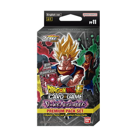 Bandai Dragon Ball Super Power Absorbed Premium Packs featuring collectible figures and detailed packaging.