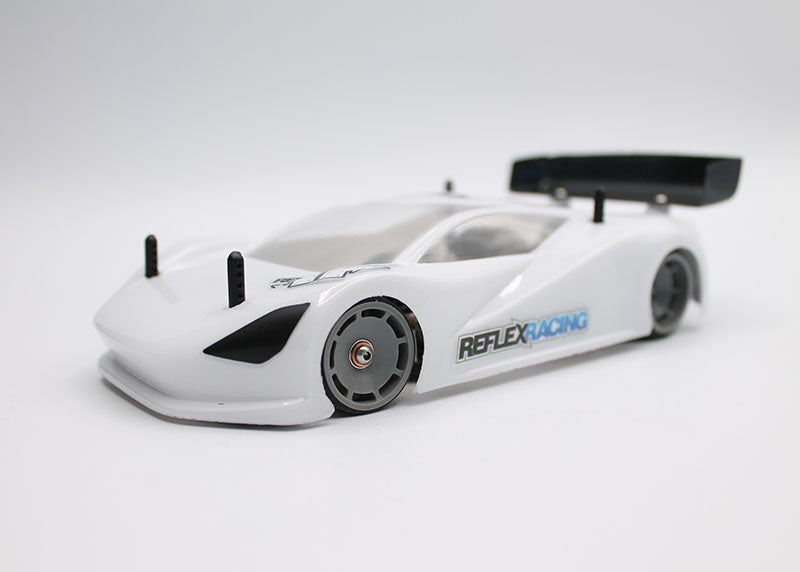 Reflex Racing RX600F0G gray speed dish front wheel for RC cars with 0 offset, detailed close-up of durable RC car parts.