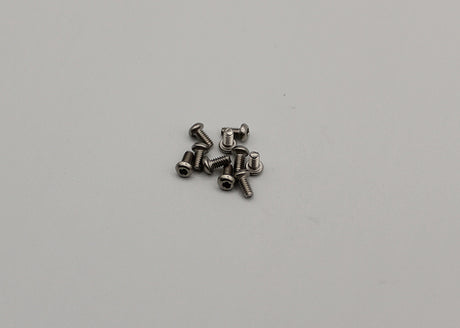 Reflex Racing RX28-022 M2x4mm button head screws for RC car parts, showing the small metal screws on a plain background.