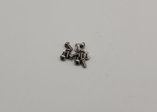 Reflex Racing RX28-022 M2x4mm button head screws for RC car parts, showing the small metal screws on a plain background.