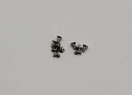 Reflex Racing RX28-023 M2x4mm head screws for RC car parts, showing metal screws with Phillips heads and threading.