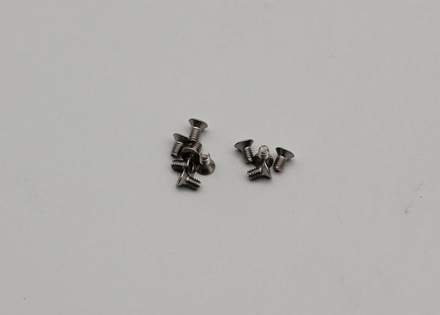 Reflex Racing RX28-023 M2x4mm head screws for RC car parts, showing metal screws with Phillips heads and threading.